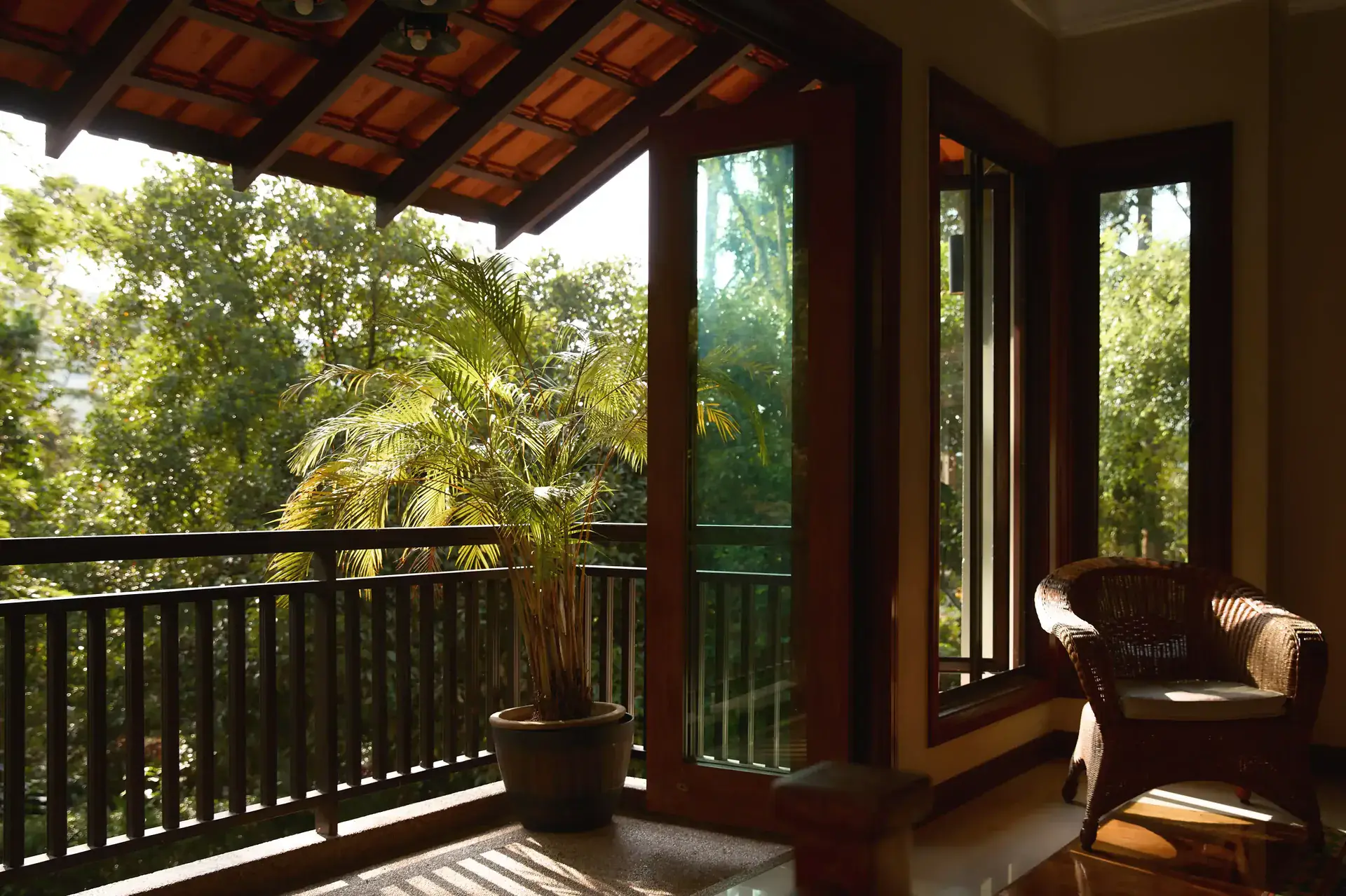 Tranquility surrounded by lush greenery.
