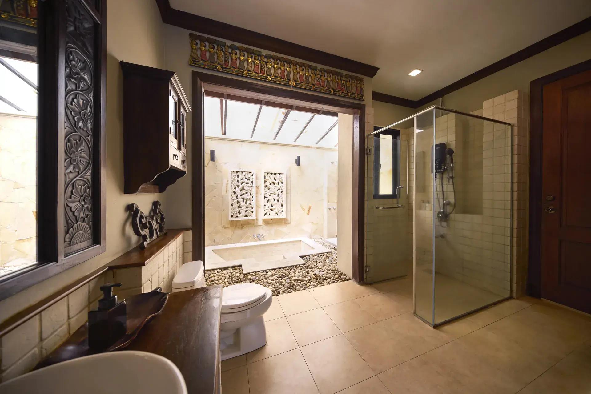 Master Bathroom with Outdoor Bathtub
