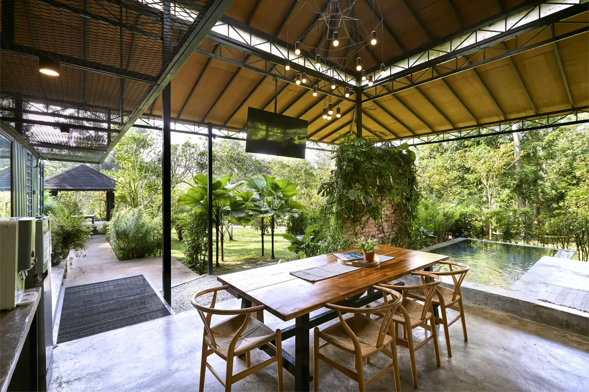 Poolside Dining View